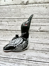 Load image into Gallery viewer, Loon with Chick Sculpture and Whistle. Ships in 2-3 weeks.