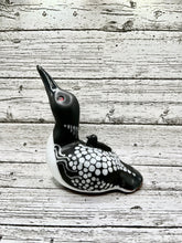 Load image into Gallery viewer, Loon with Chick Sculpture and Whistle. Ships in 2-3 weeks.