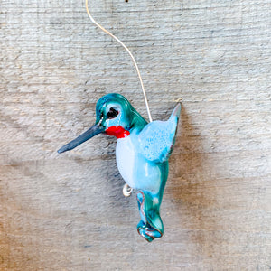 Ruby-Throated Hummingbird Ornament