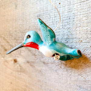 Ruby-Throated Hummingbird Ornament